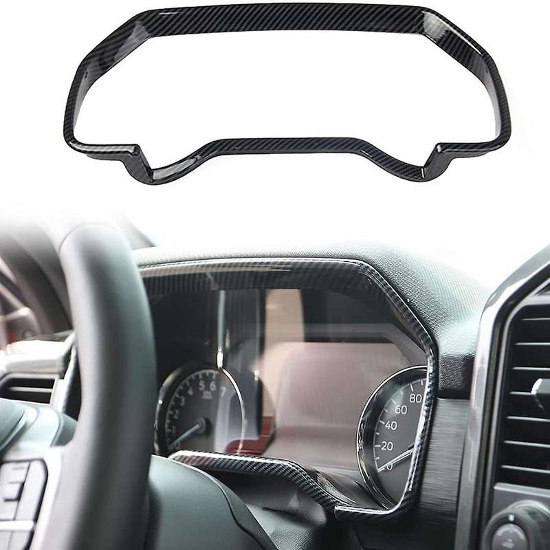 Dashboard Meter Panel Cover for Ford F150 2021 2022,abs Carbon Fiber