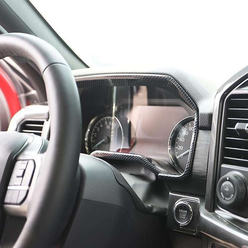 Dashboard Meter Panel Cover for Ford F150 2021 2022,abs Carbon Fiber