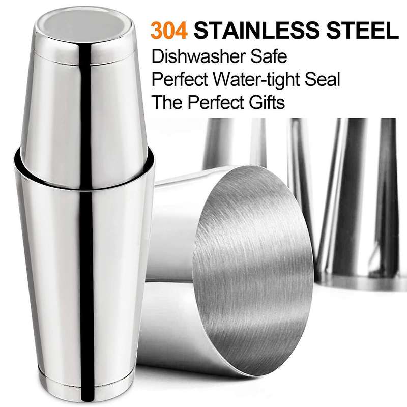 Stainless Steel Boston Bar Set Tools with 28oz/20oz Shaker Tins