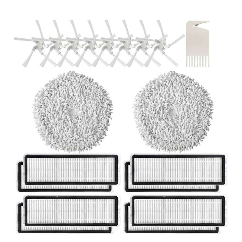 19 Pcs for Xiaomi Dreame W10 W10 Pro Mop Cloth Side Brush Hepa Filter