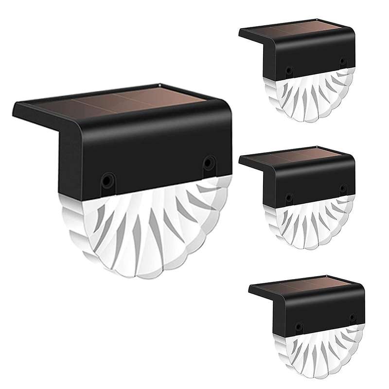 4 Pack Solar Deck Lights Waterproof Solar Step Lights