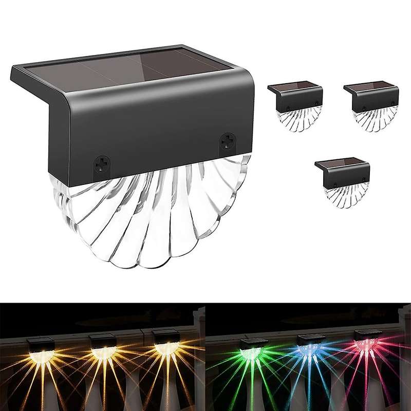 4 Pack Solar Deck Lights Waterproof Solar Step Lights