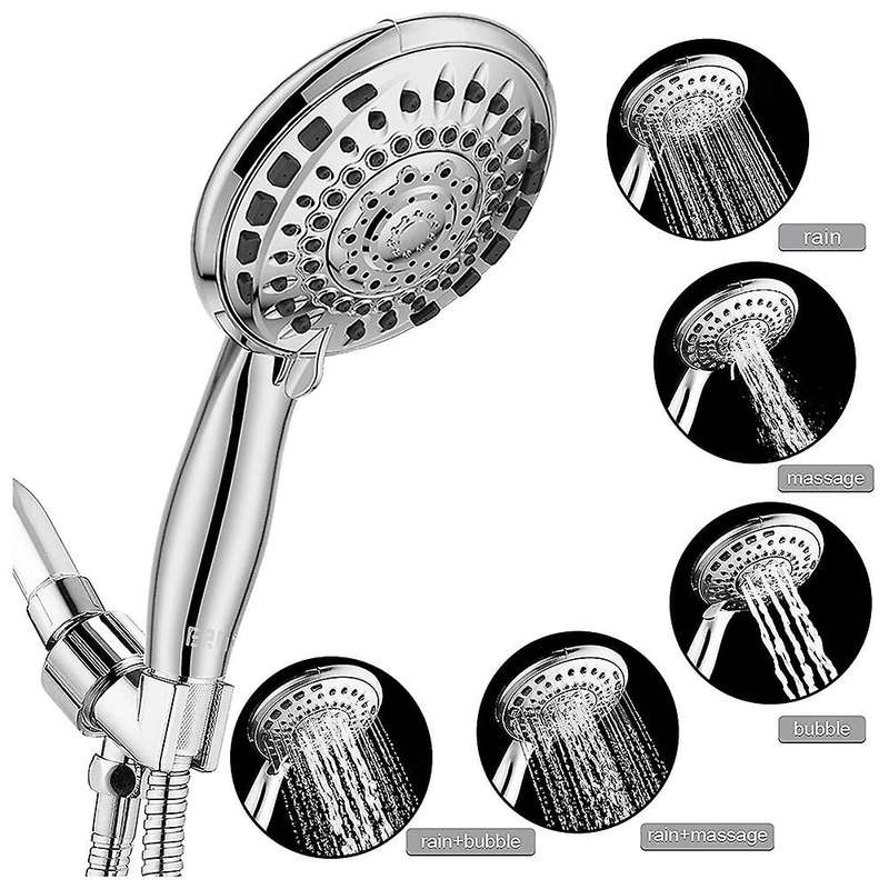 High Pressure Hand Held Shower Head with Hose and Adjustable Bracket