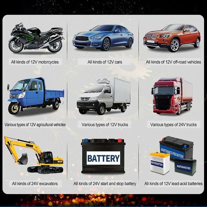 Car 12v/24v Power Bank Battery Charger with Lcd Display Eu Plug
