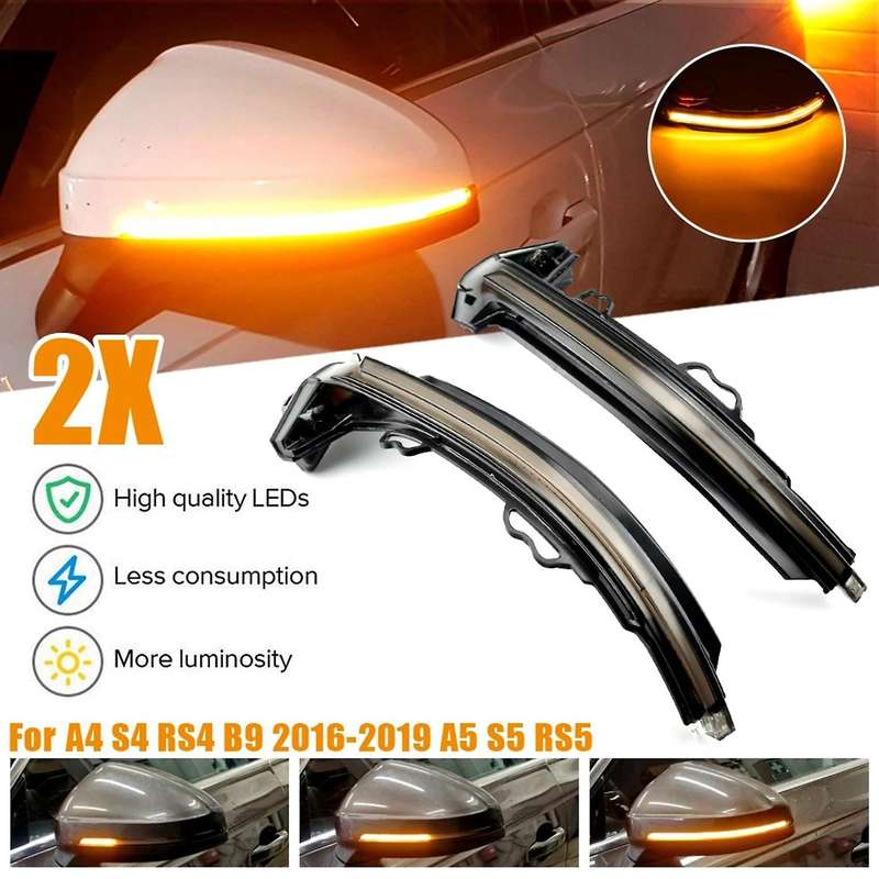 Rear Dynamic Flashing Led Turn Signal For-audi A4 A5 B9 S4 Rs5 17-19
