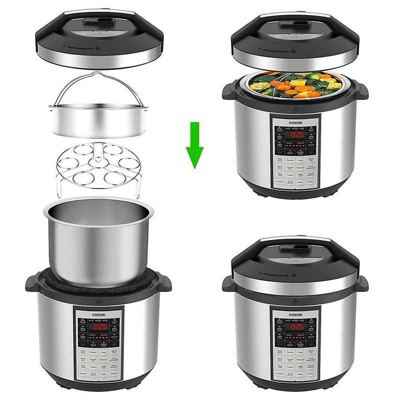 Steamer Basket Fits Pot 5,cooker, Stainless Steel, 3 Pcs Set