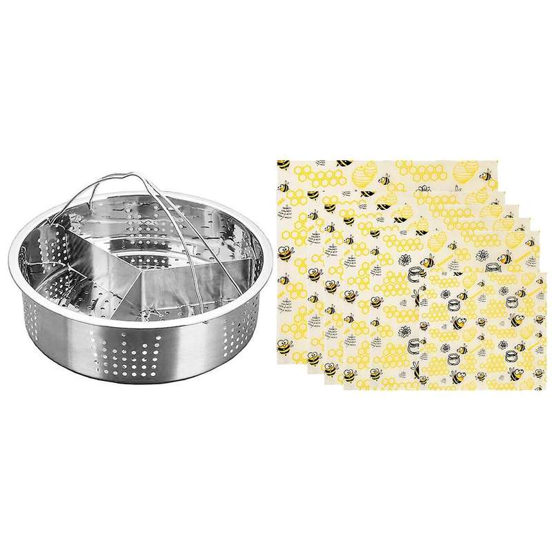 Steamer Basket Fits Pot 5,cooker, Stainless Steel, 3 Pcs Set