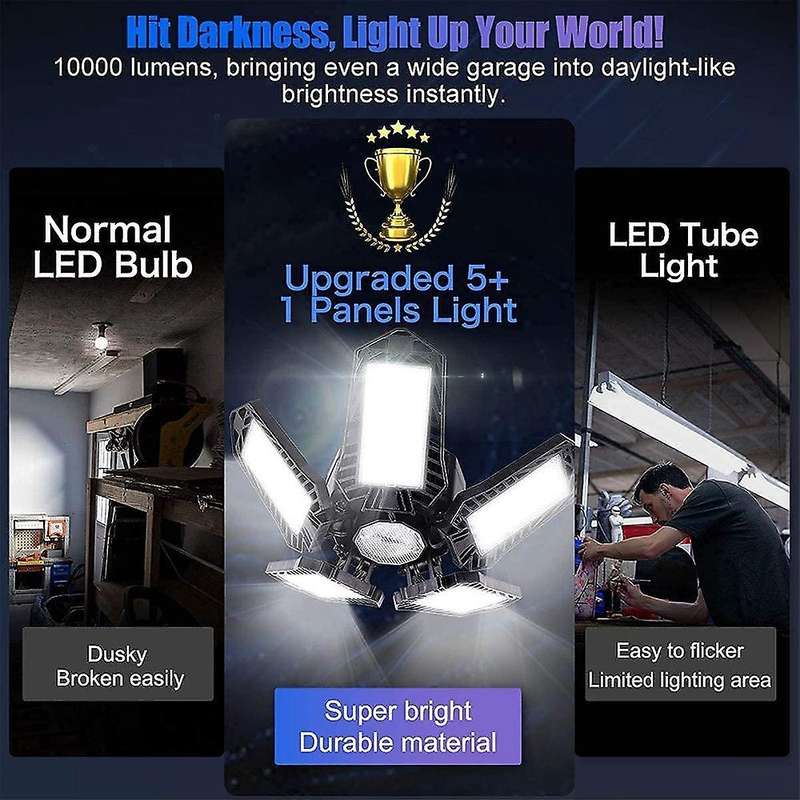 2pack Led Garage Lights 100w Garage Light 5 Leaf Garage Lighting Bulb