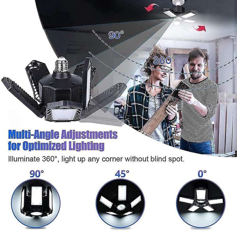 2pack Led Garage Lights 100w Garage Light 5 Leaf Garage Lighting Bulb