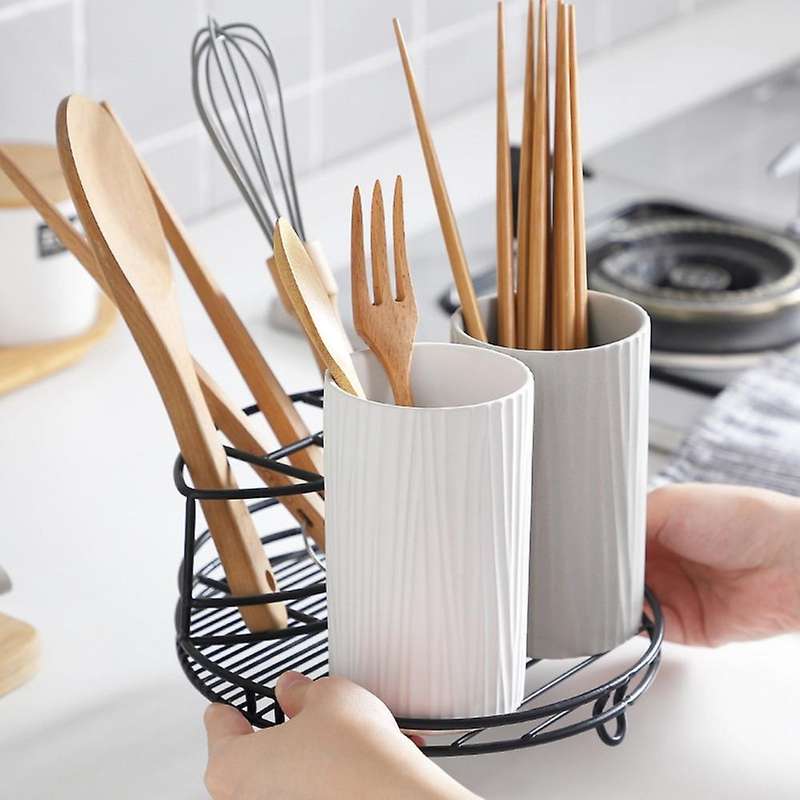 Nordic Minimalist Ins Kitchen Household Ceramic Chopstick Basket E