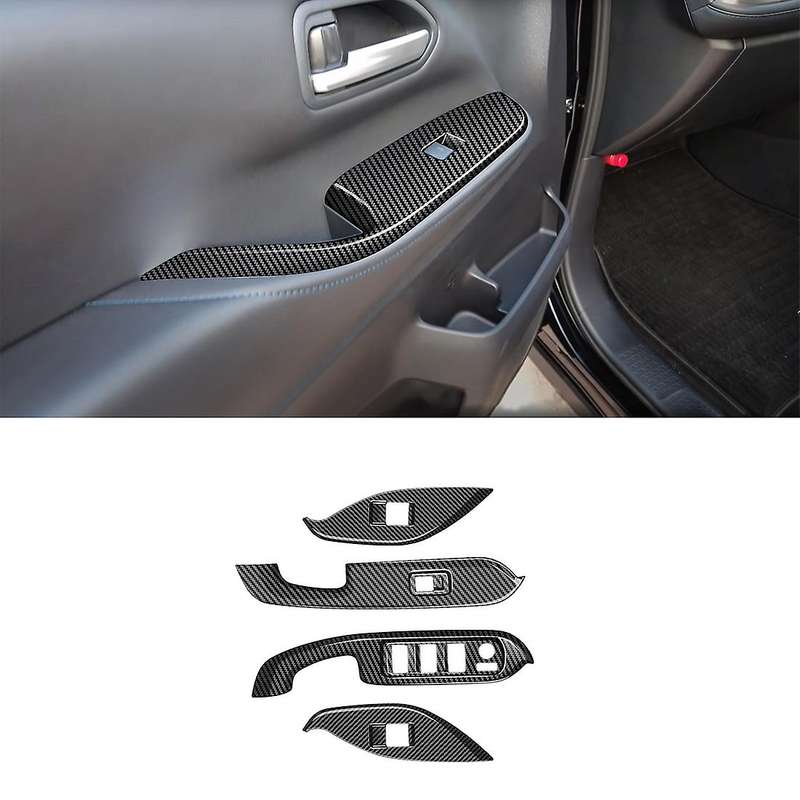 For Toyota Voxy 2022 Window Glass Lift Button Trim Carbon Fiber