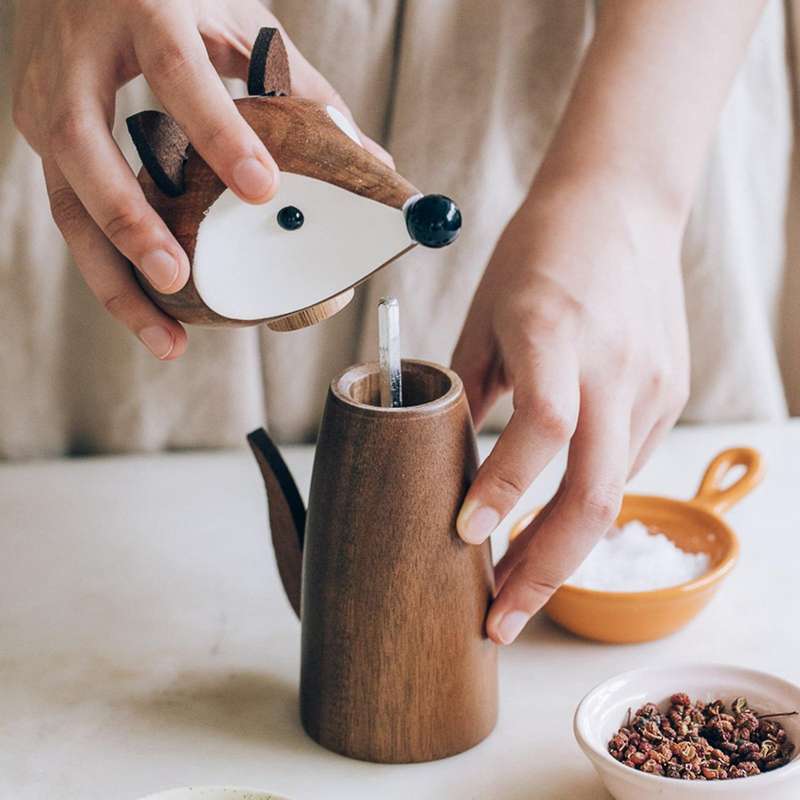 Fox Salt and Pepper Mill Grinder for Kitchen Freshly Ground Tools