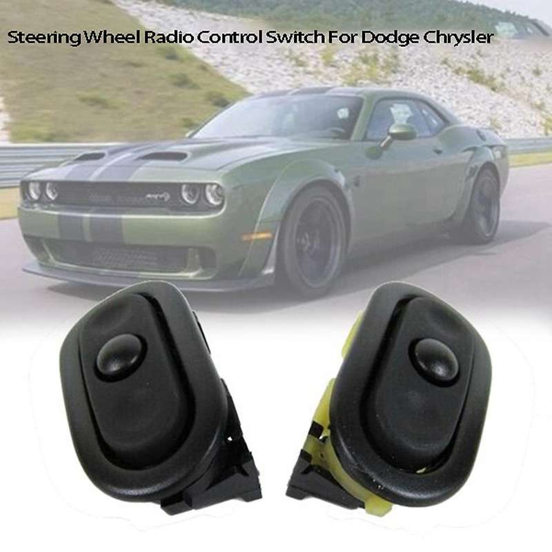1 Pair Car Steering Wheel Radio Control Switch for Dodge Jeep