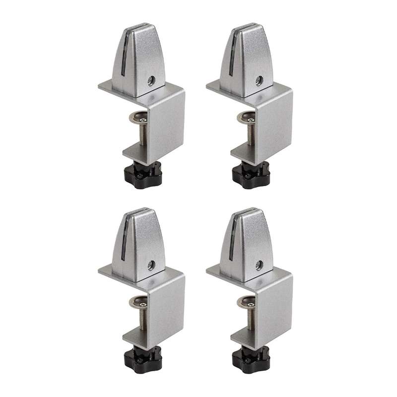 4pcs Sneeze Guard Bracket Clamp for 1/8 Inch to 1 Inch Acrylic Panels