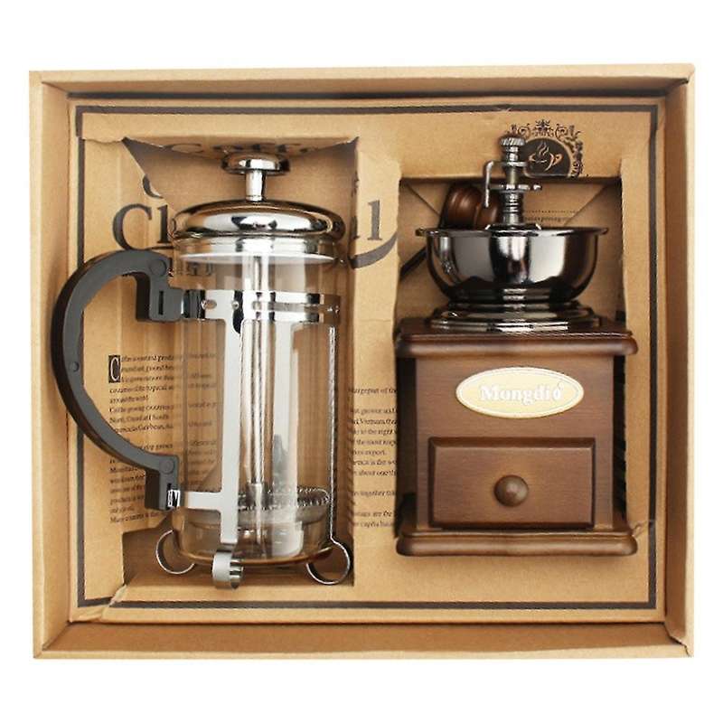 Bean Grinder French Press Pot Set Coffee Utensils Event Gifts