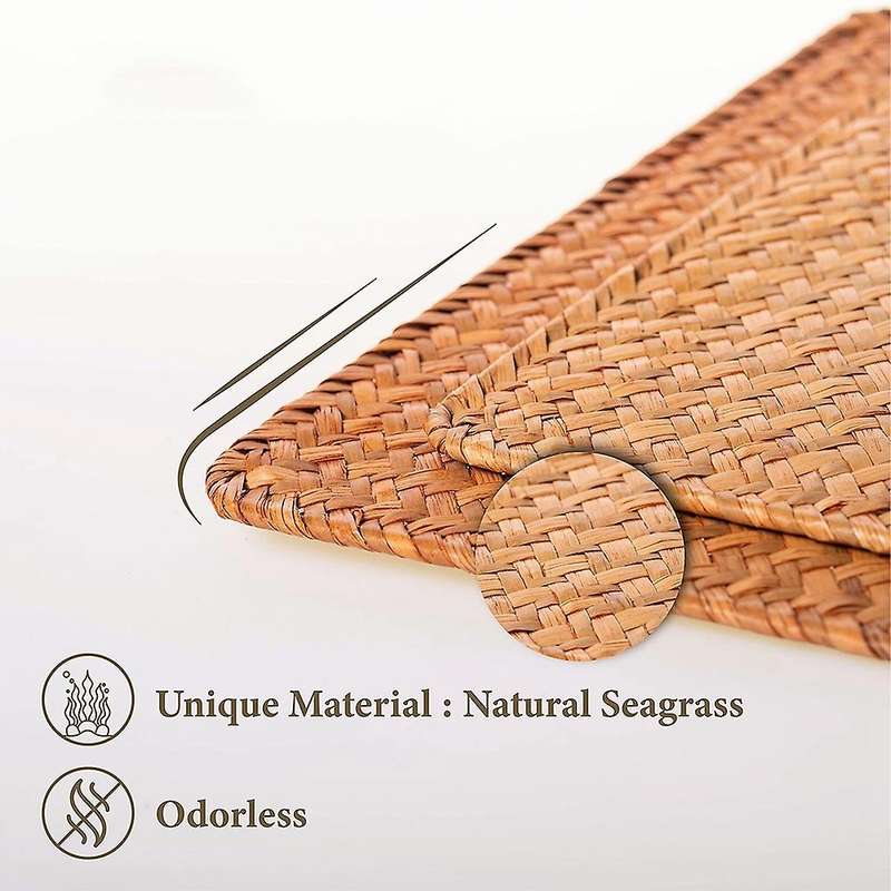 Kitchen Mat Woven Placemats Set Of 6,natural Seagrass Heat Resistant