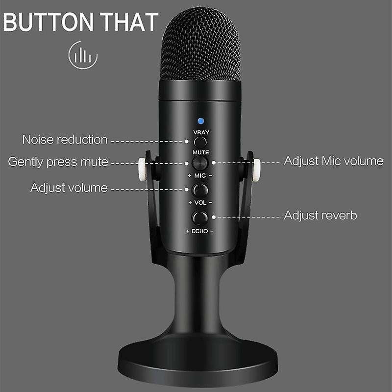 Usb Condenser Microphone for Laptop Pc Recording,broadcast and Game