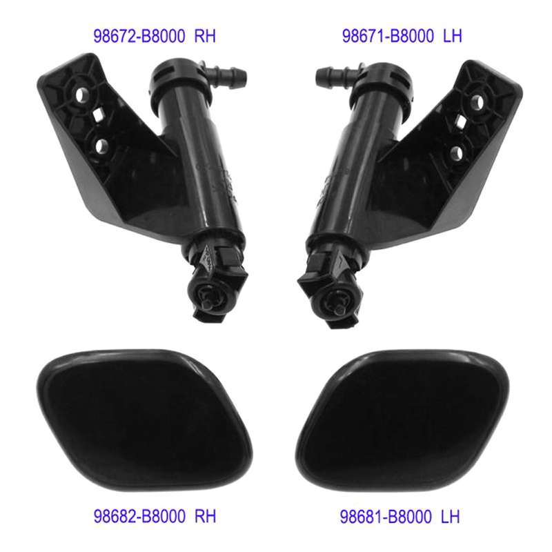 Headlight Washer Spray Nozzle with Cap for Hyundai Santa Fe 2013-2016