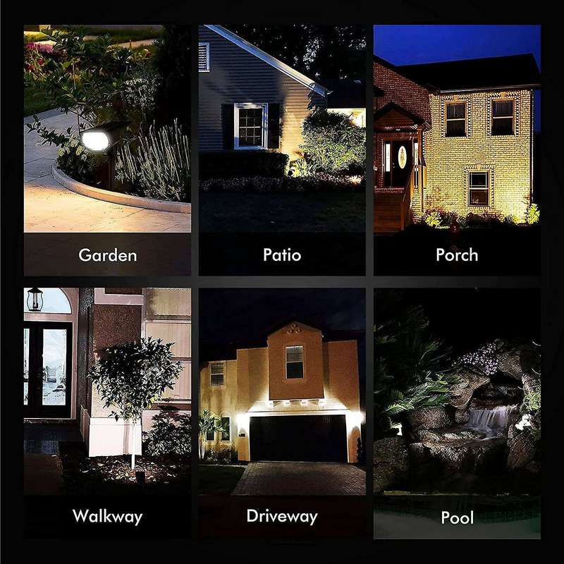 Solar Spot Lights Outdoor Lights Wall Lights for Porch Yard 2 Pcs A