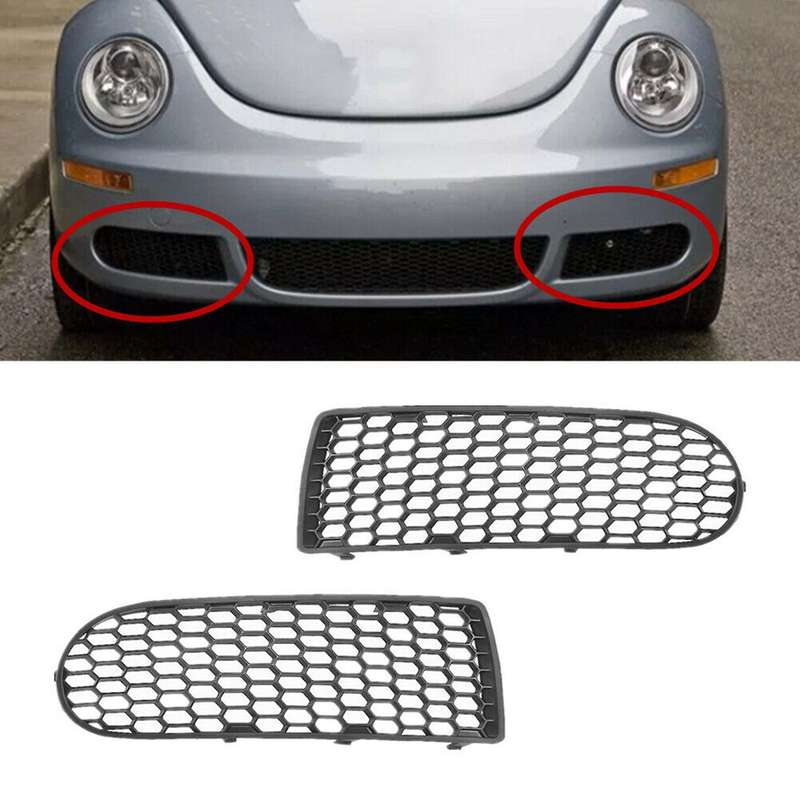 For Beetle 06-10 Left+right Front Bumper Lower Grille Honeycomb Grill