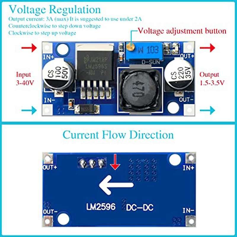 30pack Dc to Dc Buck Boost Converter for Input 3.2v to 35v Output
