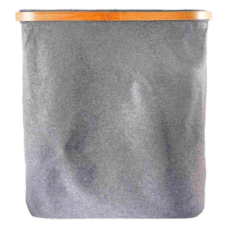 Laundry Basket with Lid, Bamboo Dirty Clothes Hamper with Handle