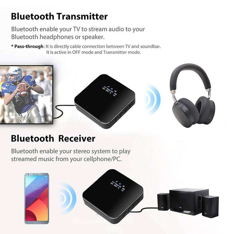 Bluetooth 5.0 Audio Transmitter Receiver Wireless Music Adapter