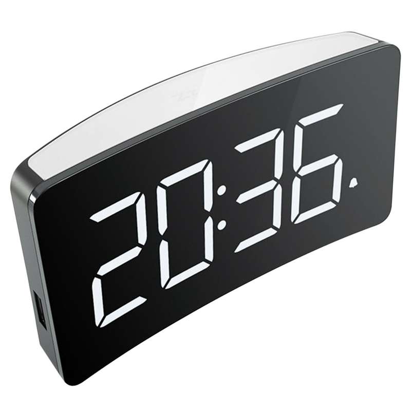 Alarm Clock Bedside with Night Light, Led for Living Room,room Decor