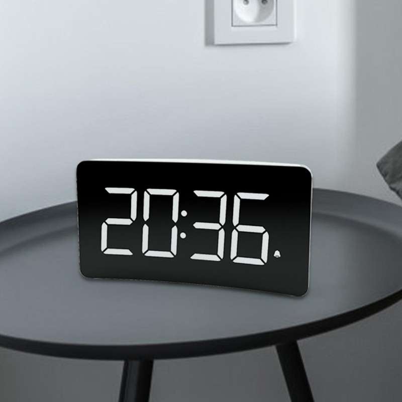 Alarm Clock Bedside with Night Light, Led for Living Room,room Decor