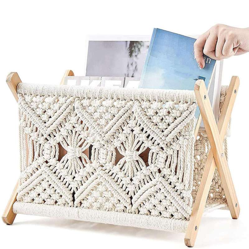 Bohemian Magazine Rack Storage Rack for Books, Newspapers, Home