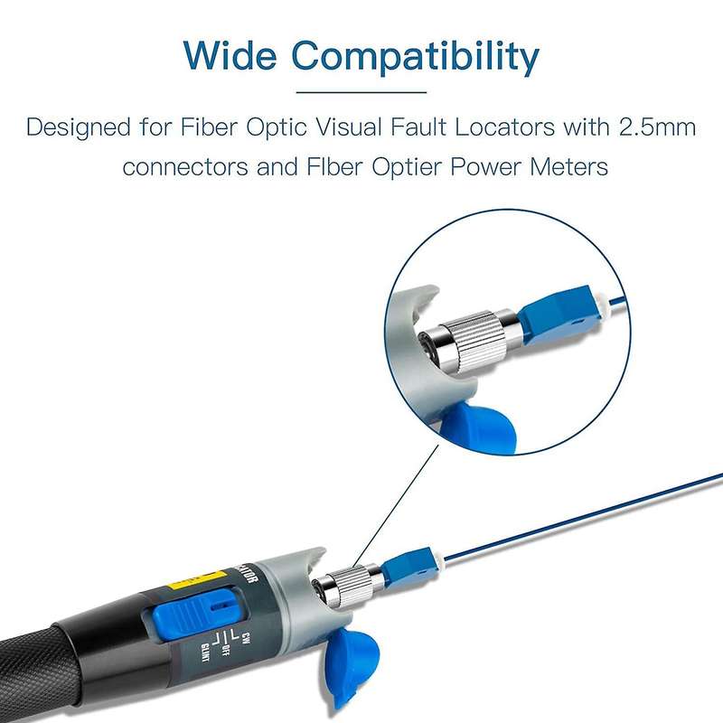 12pcs Visual Fault Fiber Optic Connector Fc Male to Lc Female Adapter