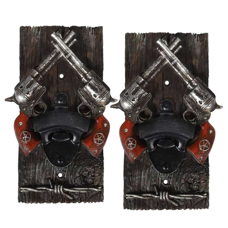 2x 8 Inch High Vintage Beer Opener Western Bar Wall Decor