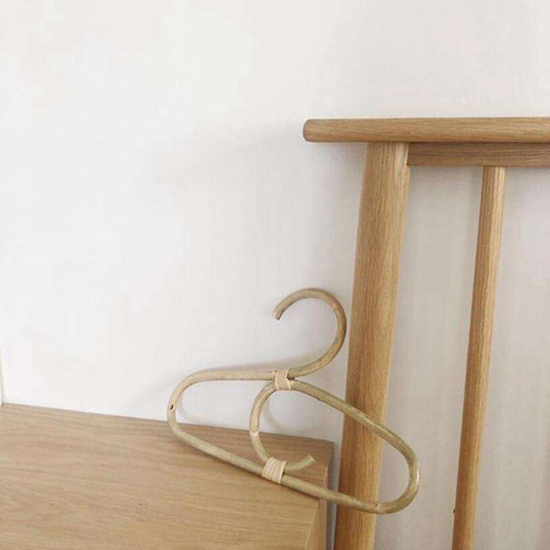 6pcs Rattan Nordic Style Kids Garments Organizer Rack Children Hanger