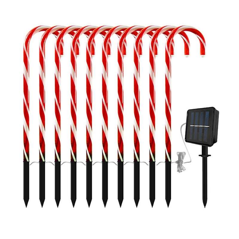 Candy Cane Outdoor Solar Landscape Lights 21in Lighted Christmas