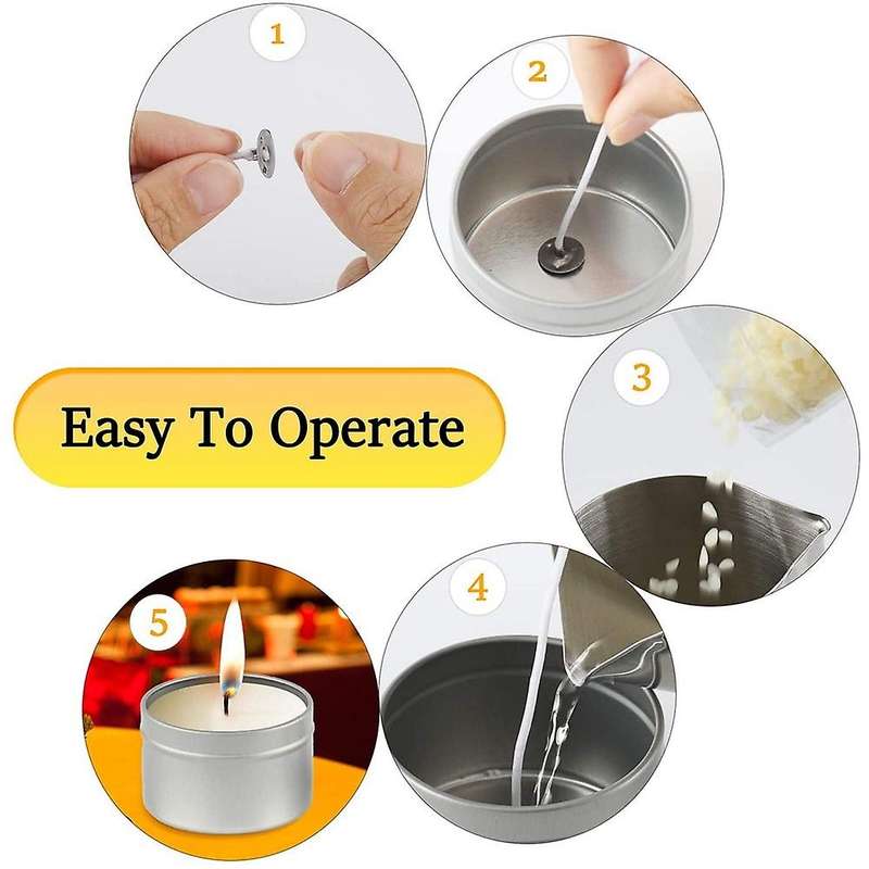 Candle Making Kit Supplies,pouring Pot,candle Wicks,sticker and Spoon