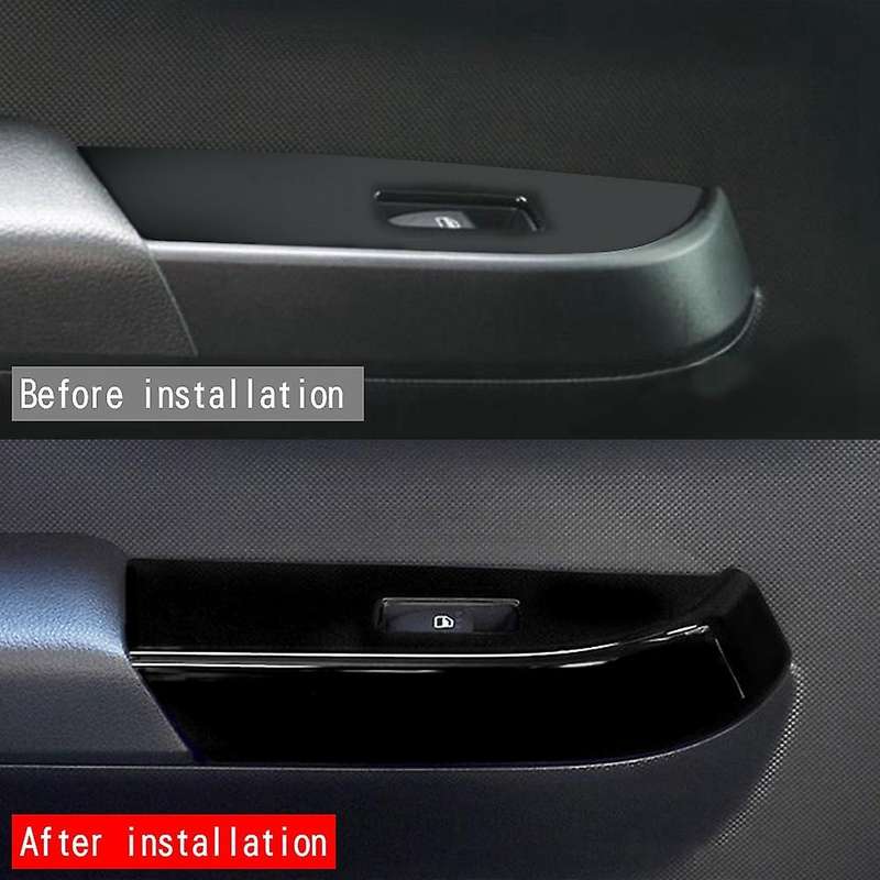 Car Glossy Black Window Button Switch Cover for Toyota Raize 2021