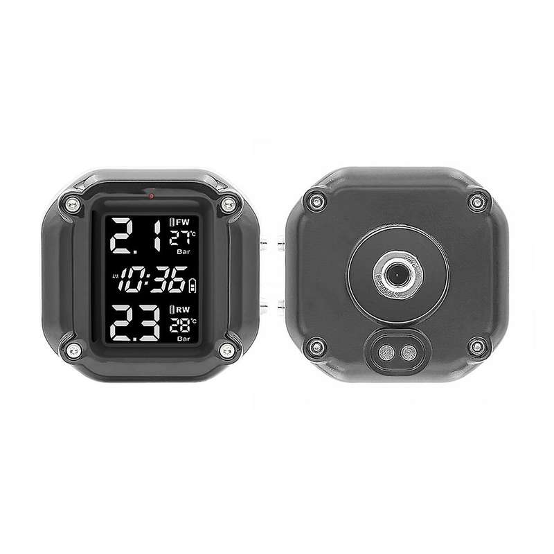 Motorcycle Tpms Motos Tyre Temperature Alarm with 2 External Sensors