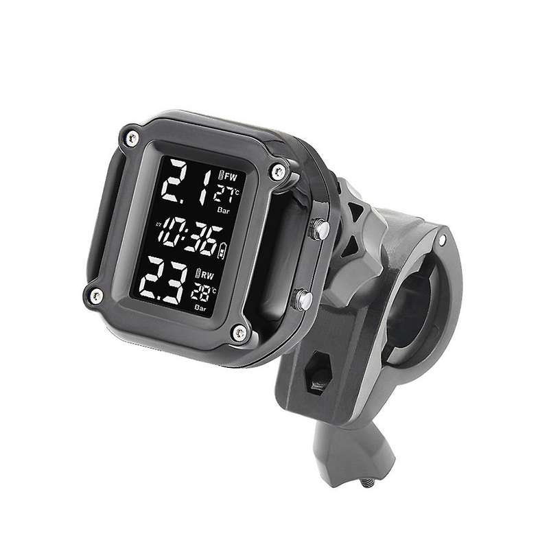 Motorcycle Tpms Motos Tyre Temperature Alarm with 2 External Sensors