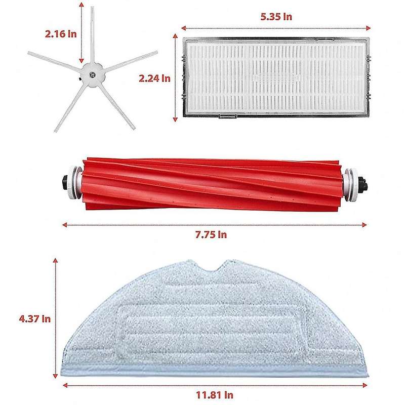 Main Brush Side Brush Hepa Filter Mop Cloth for Roborock S7 T7s