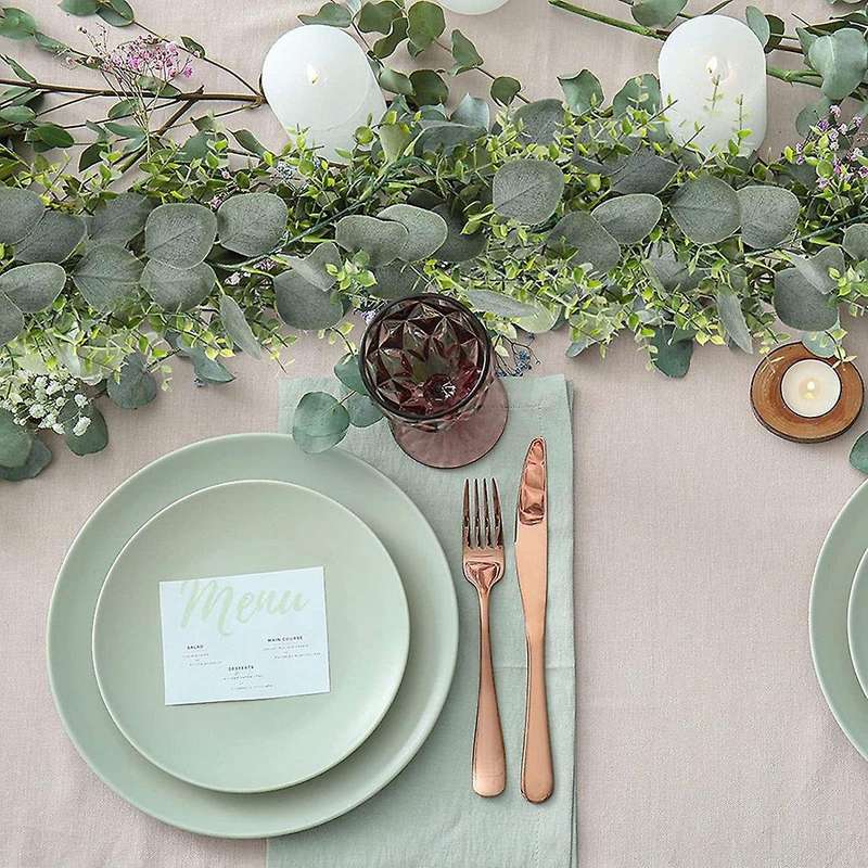 4pcs Eucalyptus Garland Artificial Eucalyptus Leaves Vines, (5.9ft)