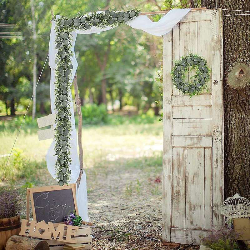 4pcs Eucalyptus Garland Artificial Eucalyptus Leaves Vines, (5.9ft)