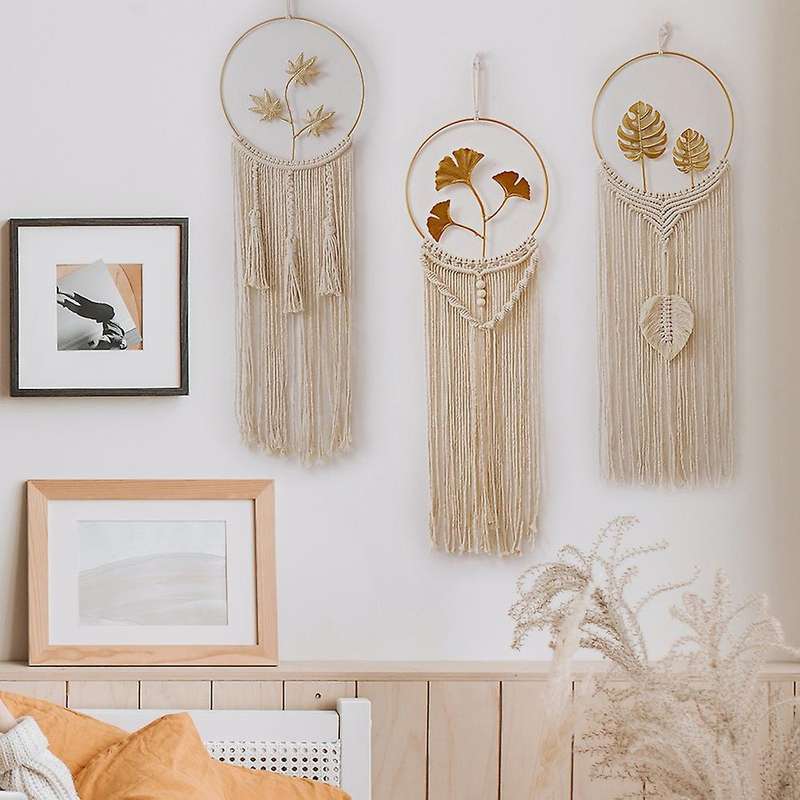 3pcs Macrame Dream Catcher, Home Decor Wall Hanging Decor Craft Gift