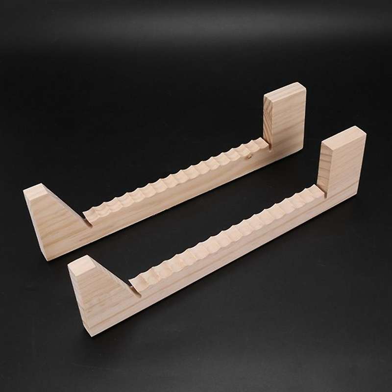 2 Pcs Vinyl Record Storage Holder Solid Wood Organizer - Record Stand