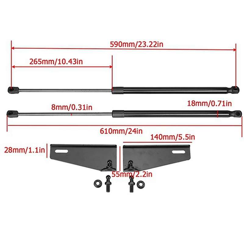 For Isuzu D-max 2020+ Front Engine Cover Bonnet Hood Gas Strut Bars