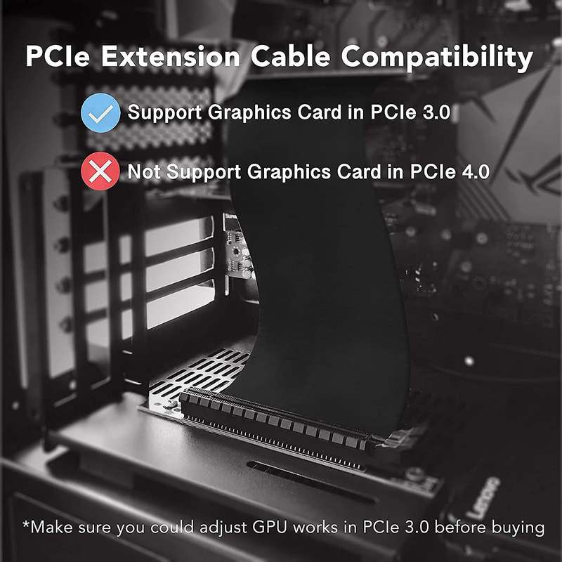Pci-e X16 Riser 30cm Cable Pci-e Express 16x3.0 Expansion Adapter