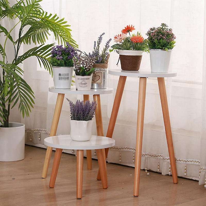 Free Standing Bonsai Holder with Foot Modern Shelf for Office-a