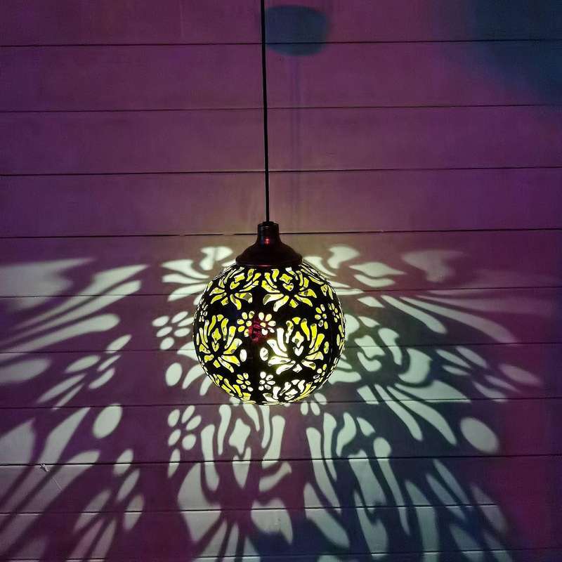 2pcs Solar Garden Lights Hanging Garden Decor Outdoor Lanterns