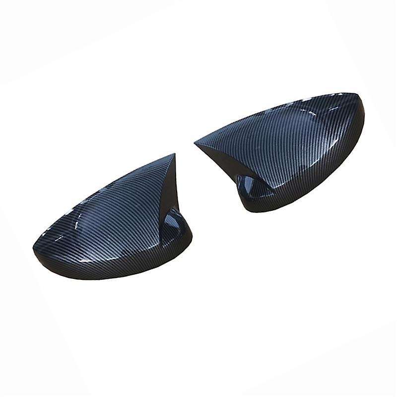 Car Carbon Fiber Ox Horn Side Mirror Cover Caps Door Mirror Shell