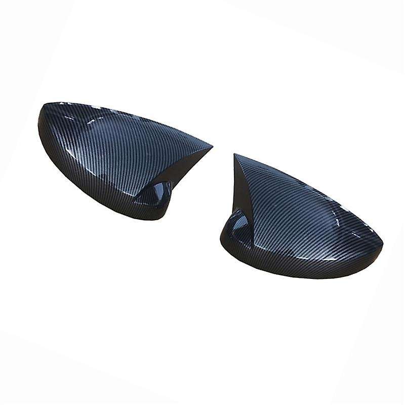 Car Carbon Fiber Ox Horn Side Mirror Cover Caps Door Mirror Shell