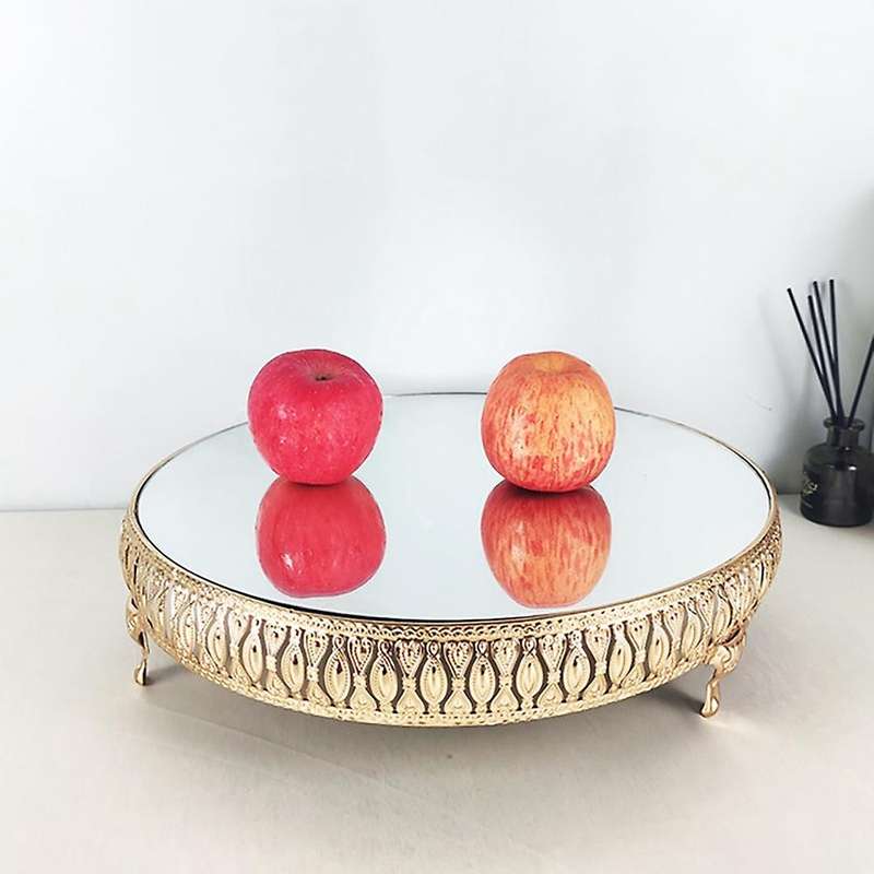 Gold Crystal Metal Wedding Cake Stand Set Party Tray Cake Holder S
